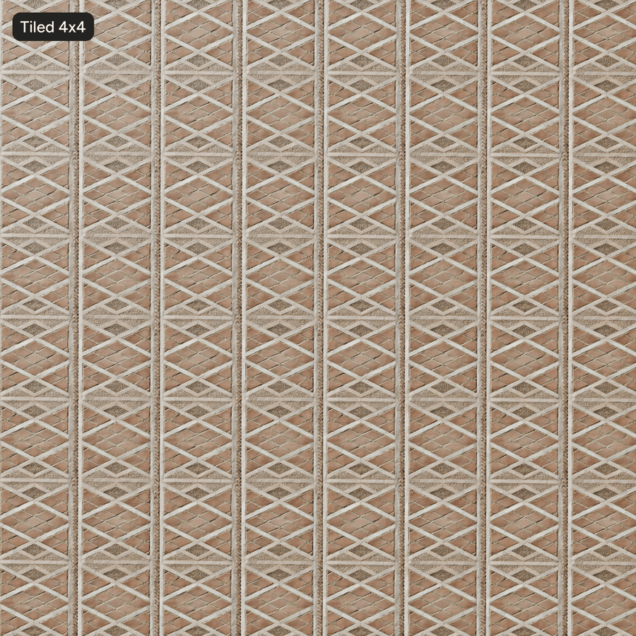 Tekstur Paving Batu Geometris, Merah
