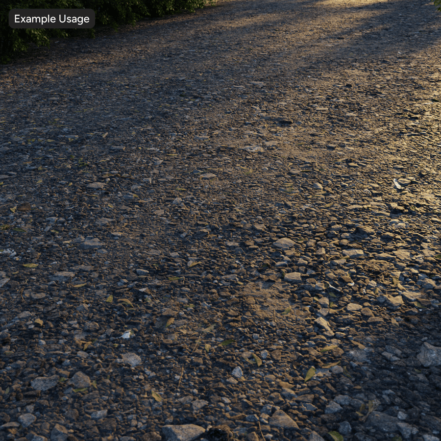 Leaves on Loose Gravel Texture, Brown