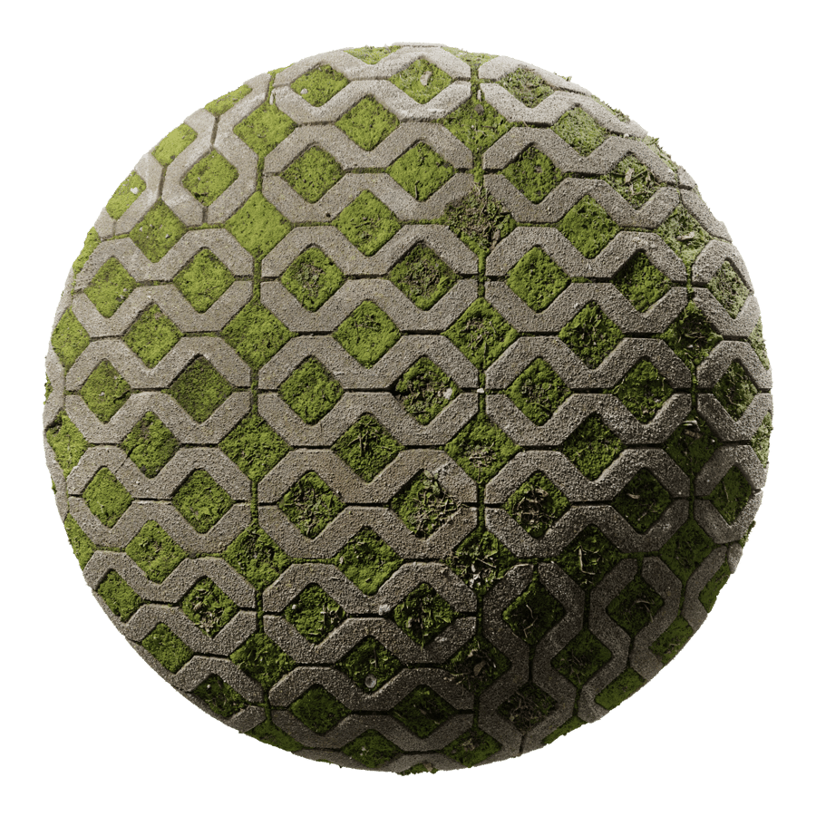 Grass on Zigzag Eco Paver Texture