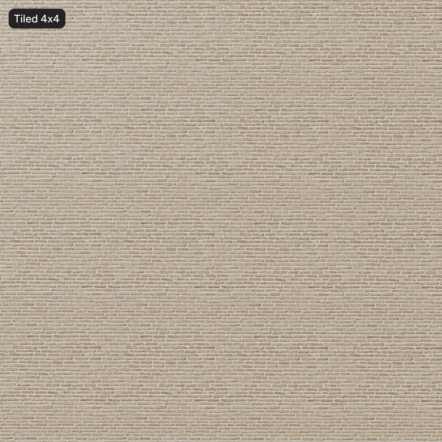 Old Long Running Bond Brick Wall Texture, Beige