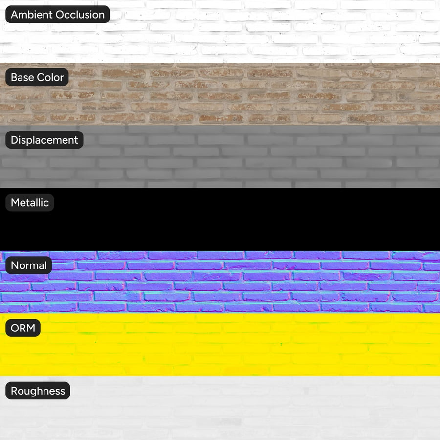 Old Long Running Bond Brick Texture, Beige