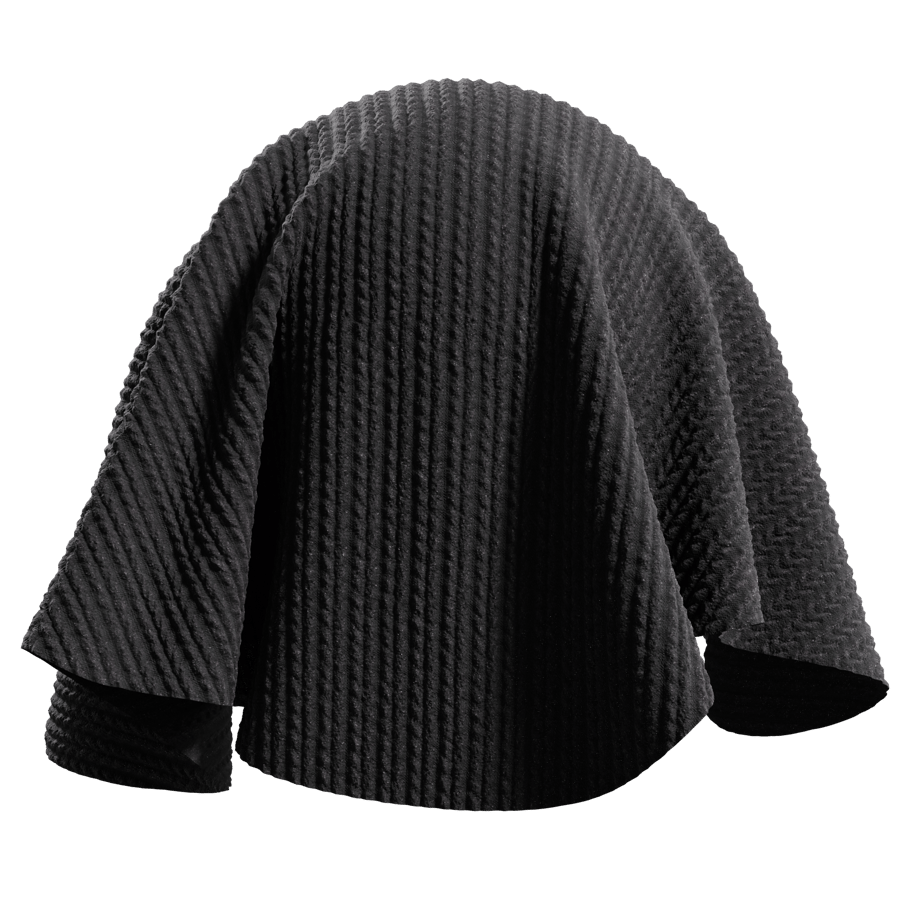 Cable Knit Fabric Texture, Black
