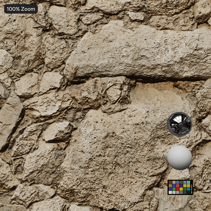 Texture di muro in pietra grezza, beige sabbia