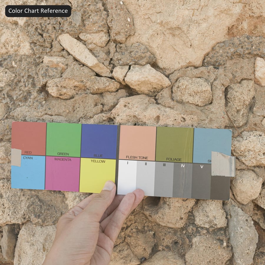 Texture di muro in pietra grezza, beige sabbia