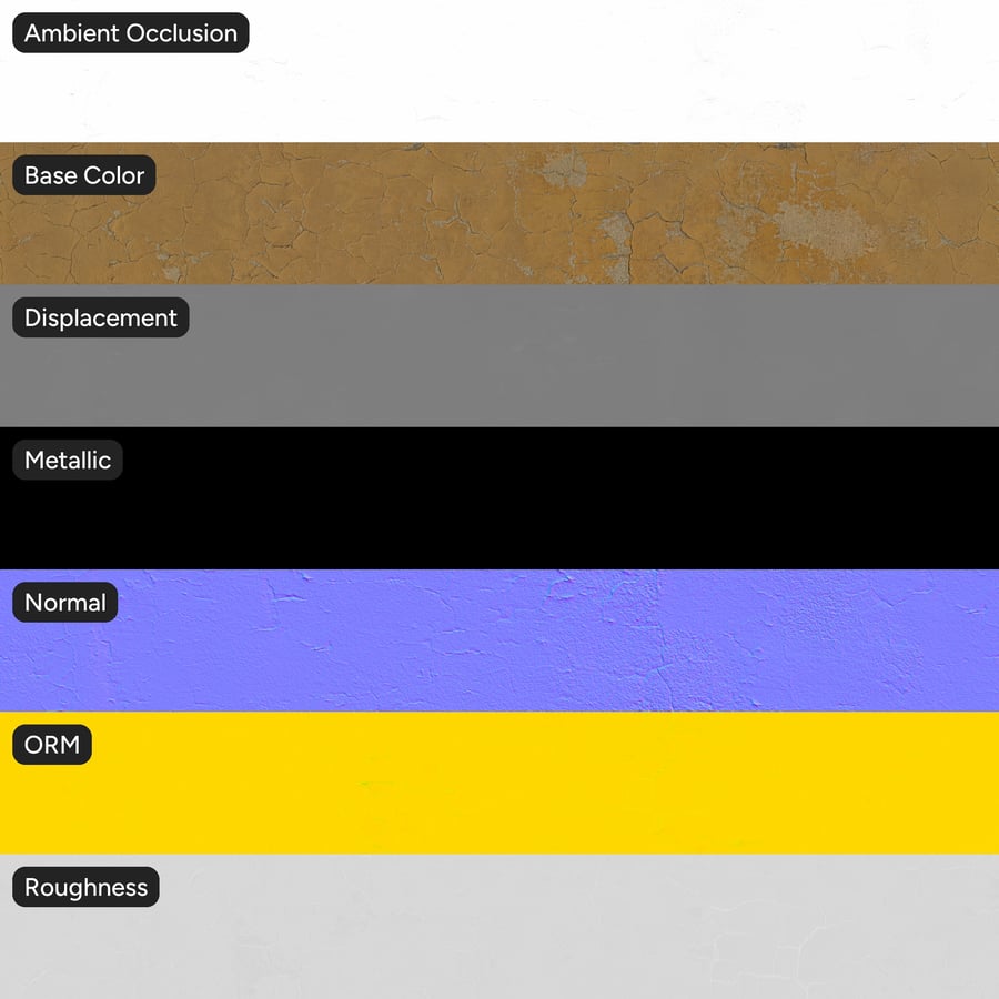 Texture di muro in intonaco con vernice scrostata, giallo