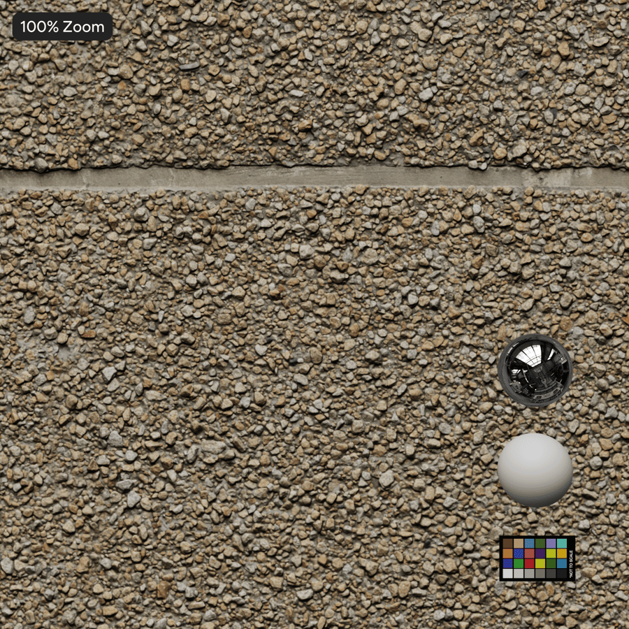 Exposed Aggregate Concrete Panel Wall Texture, Beige
