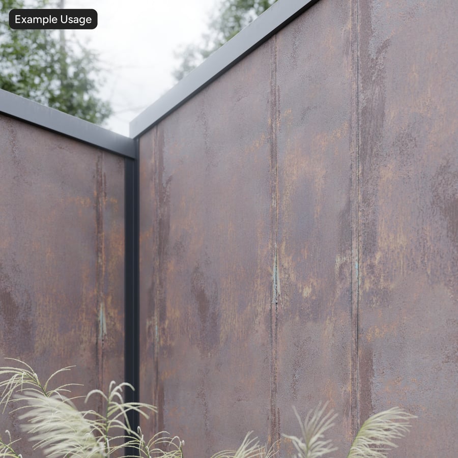 Rusted Industrial Metal Panel Wall Texture