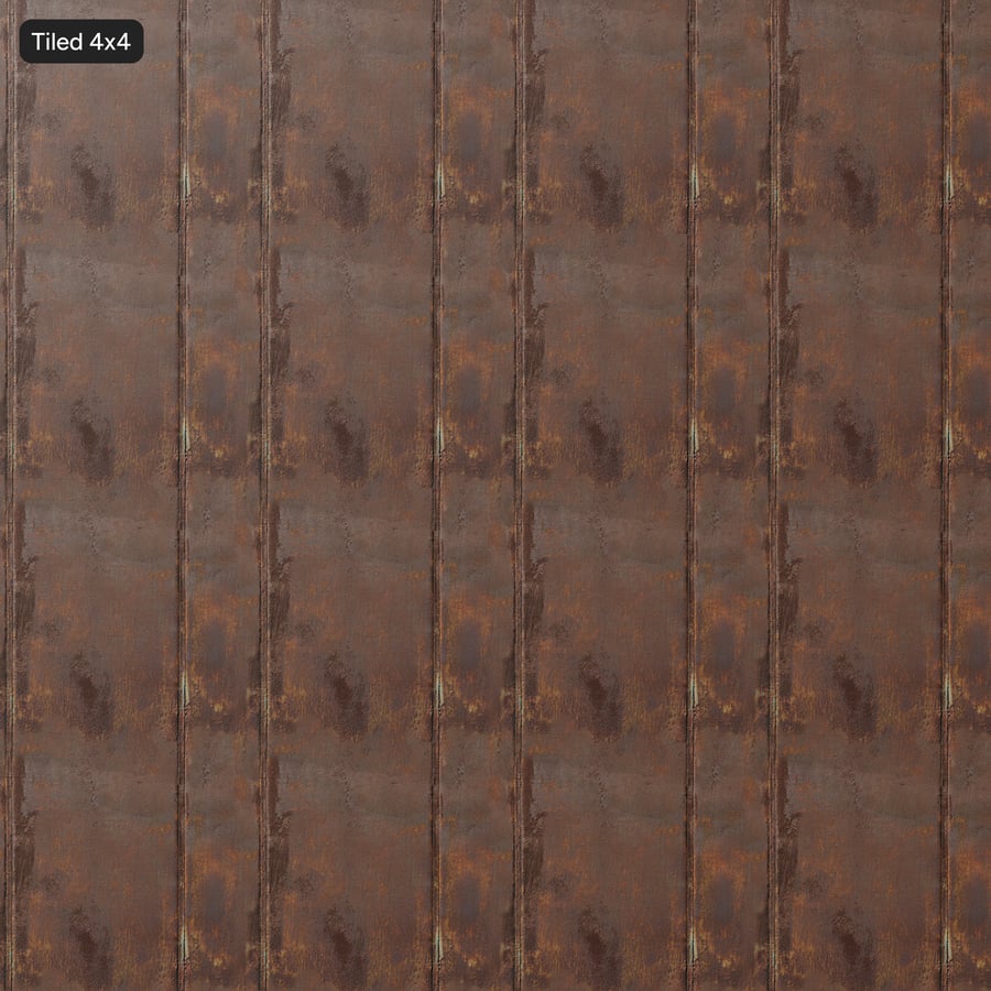 Rusted Industrial Metal Panel Wall Texture