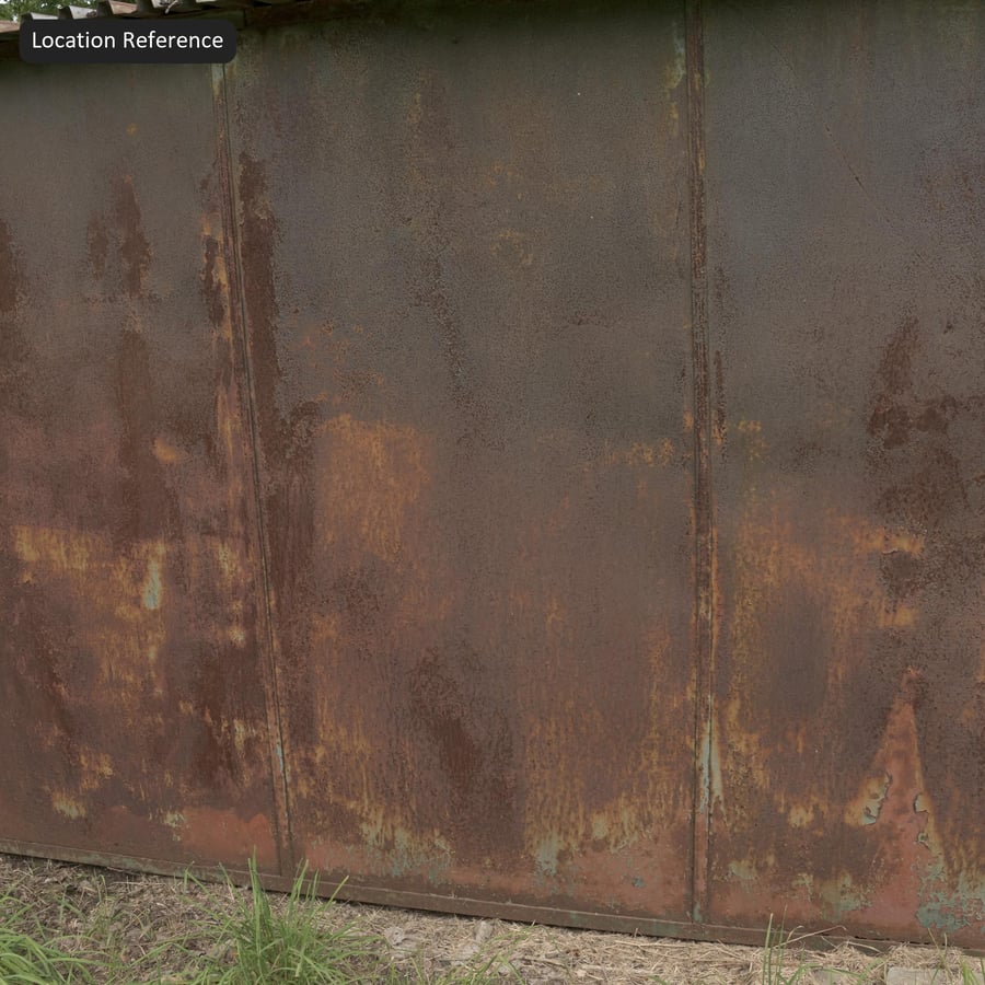 Rusted Industrial Metal Panel Wall Texture