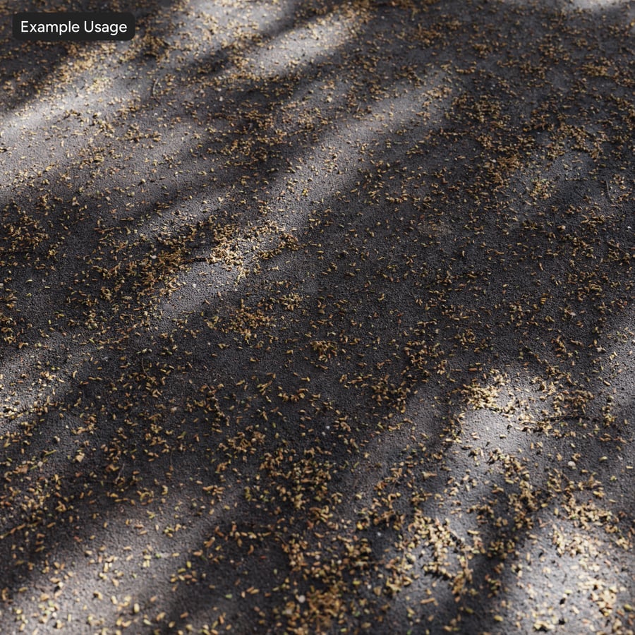 Fallen Leaves on Asphalt Texture, Gray