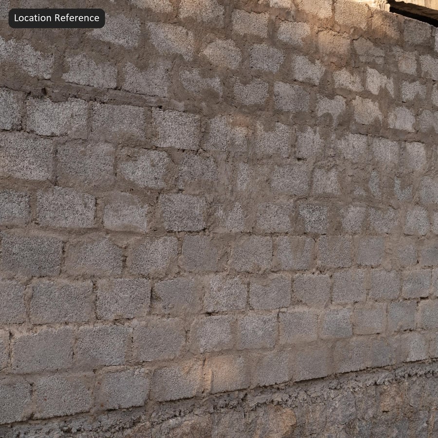 Verweerde betonnen blokmuur textuur, wit