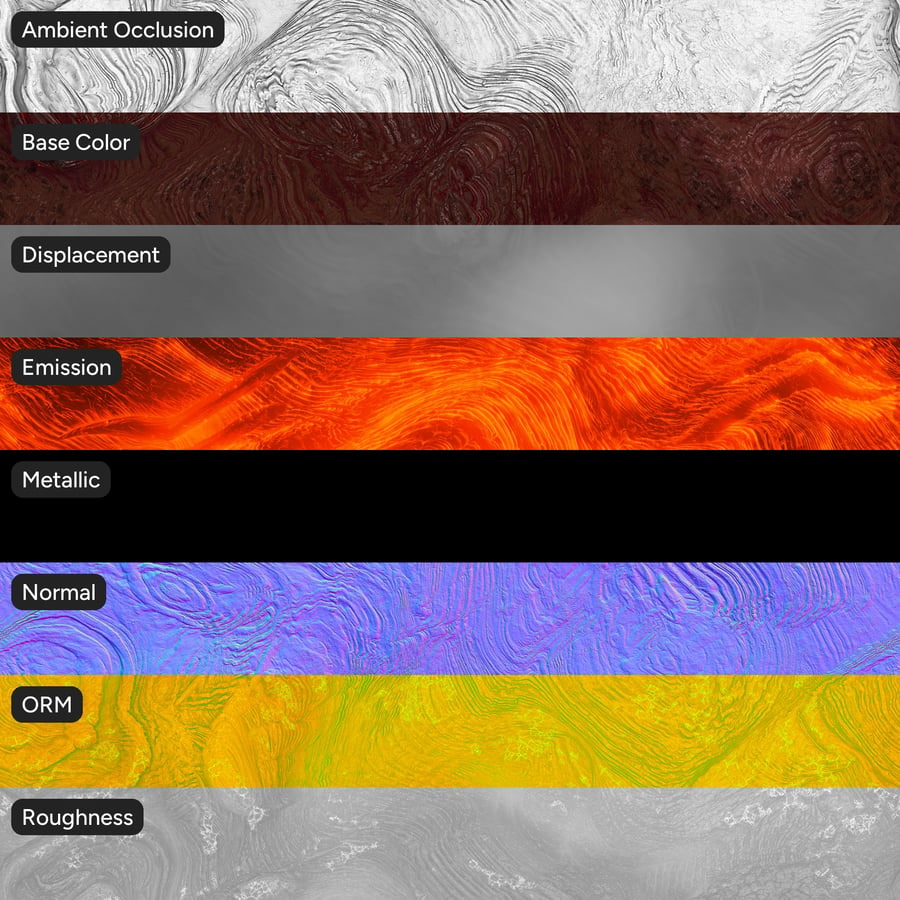 Fließende Lava-Textur