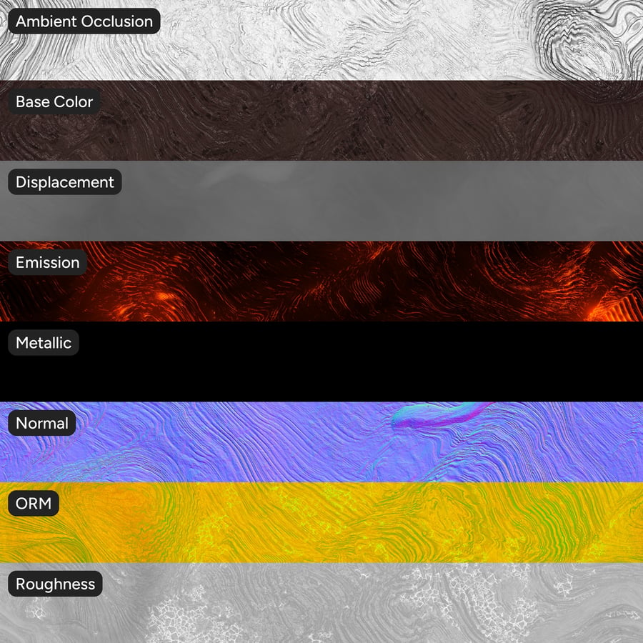 Kühlende Lava-Textur