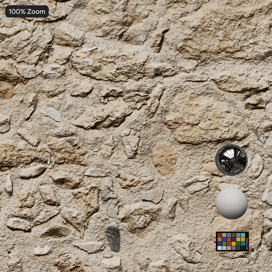 Old Rubble Sandstone Wall Texture
