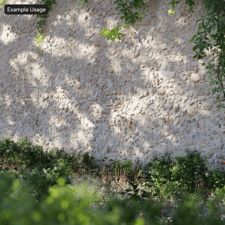 Old Rubble Sandstone Wall Texture