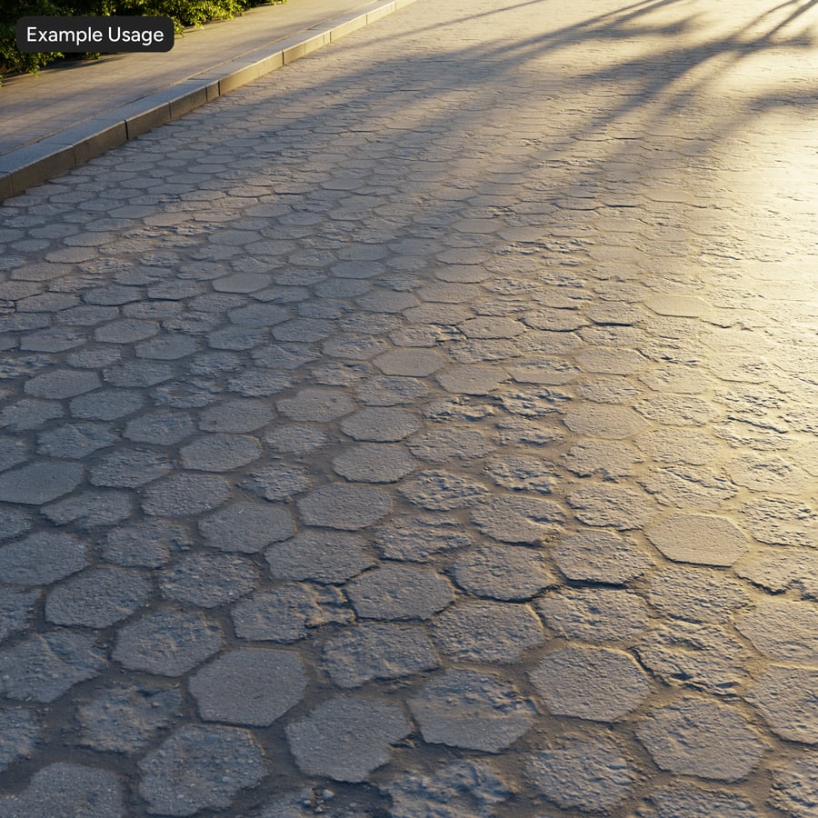 Tekstur Paving Heksagonal