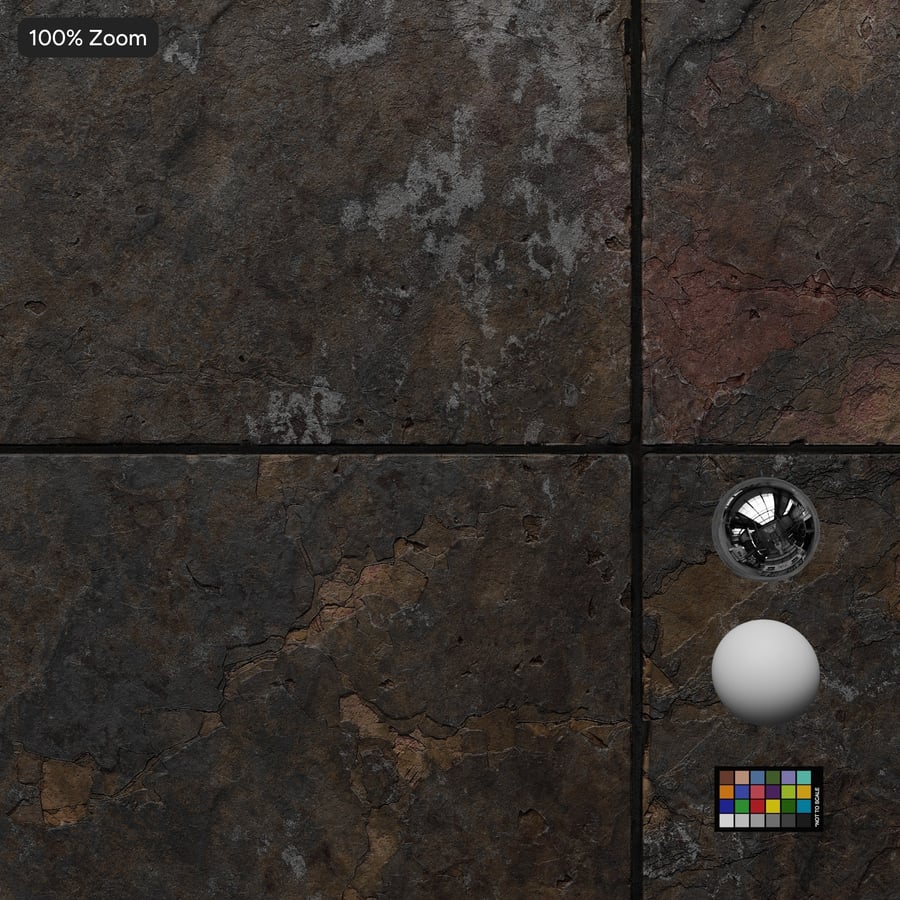 Multicolored Stacked Slate Tile Texture