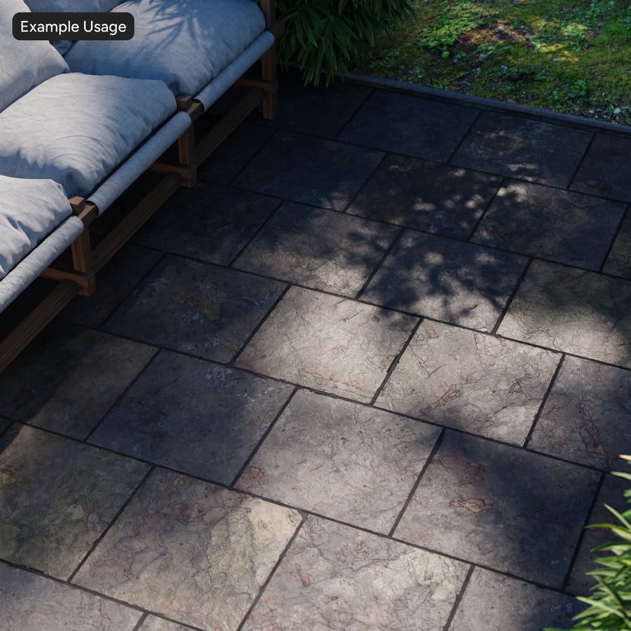 Multicolored Square Slate Tile Texture