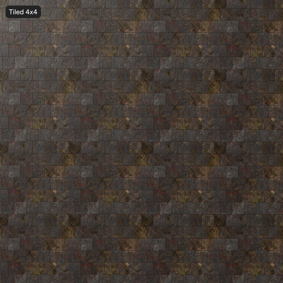 Multicolored Square Slate Tile Texture