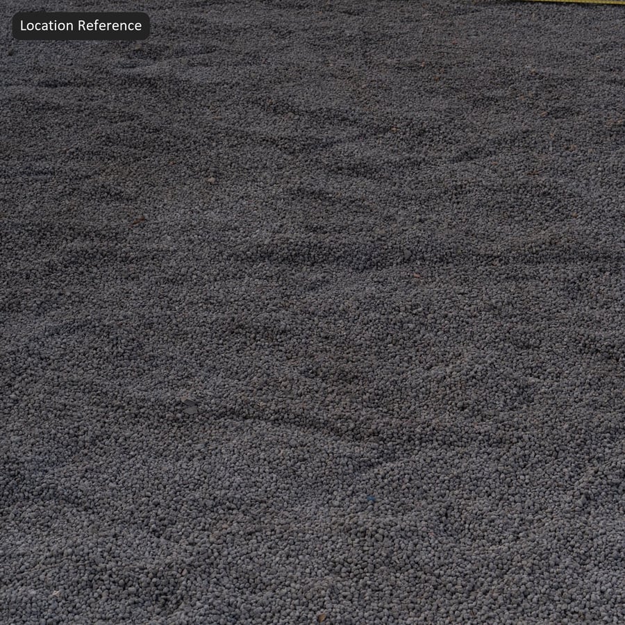 Texture de gravier de basalte concassé, gris anthracite