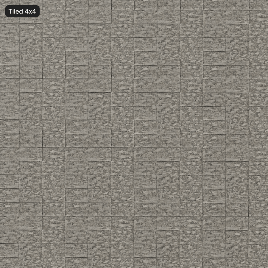 Texture de pavé en pierre à agrégats poussiéreux, gris et noir