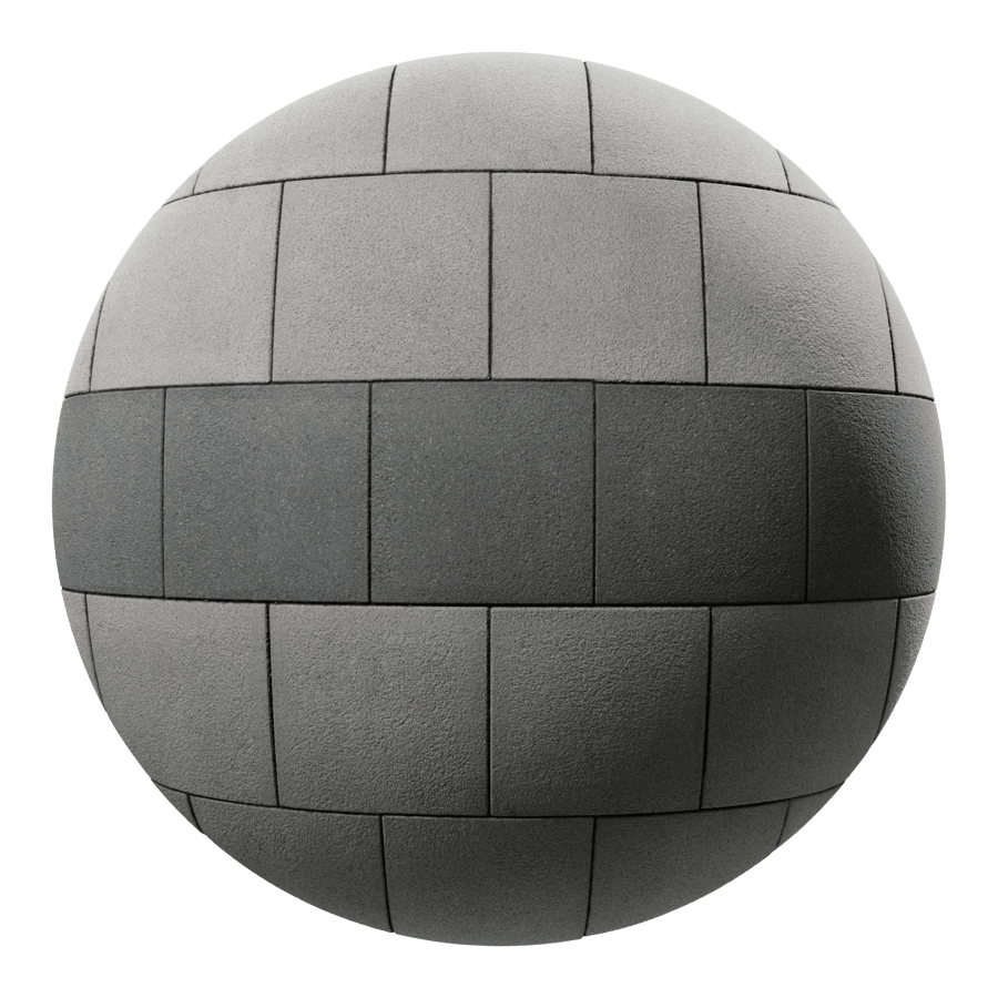 Running Bond Large Format Stone Paver Texture, Grey