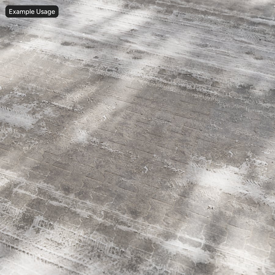 Marcas de pneus em textura de pavimento com neve