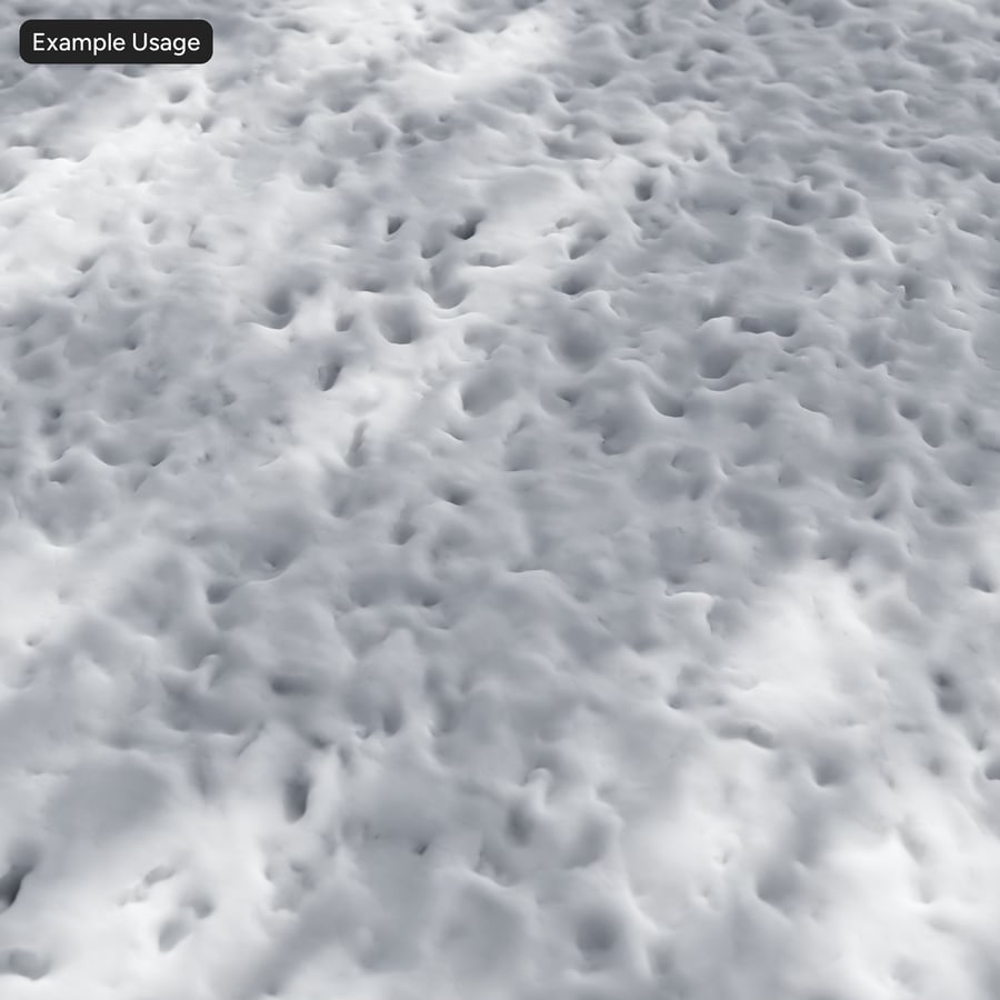 踩踏过的积雪地面纹理，白色