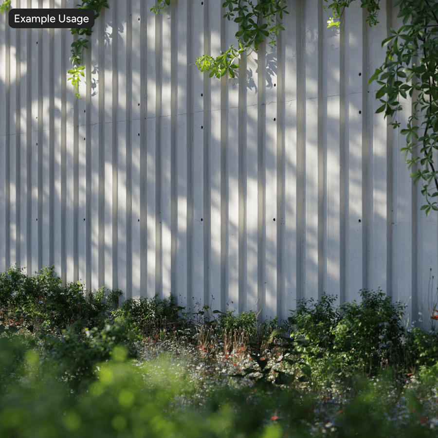 Tekstur Dinding Beton Beralur, Off White