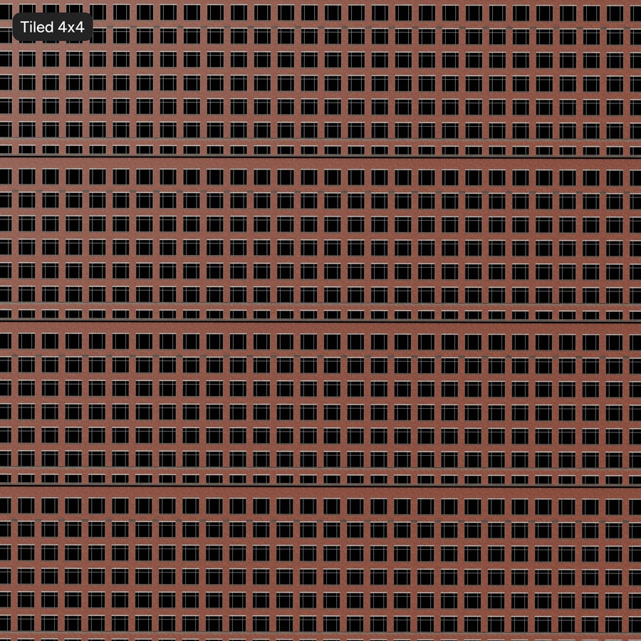 Texture de façade en briques à appareillage à joints de rupture, rouge