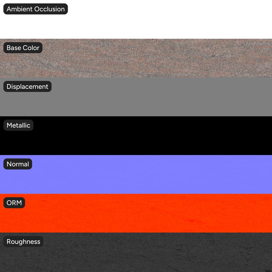 Granite Slab Texture, Red and Gray