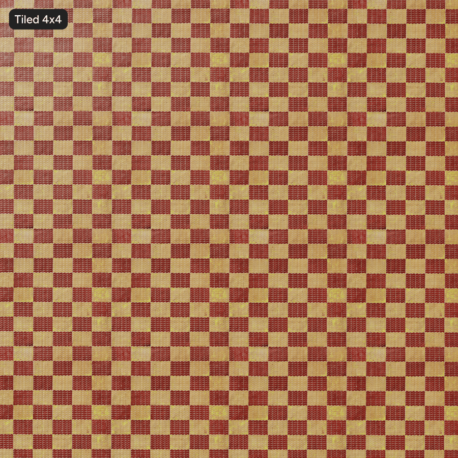 Zigzag Paver Texture, Red Yellow Checkered
