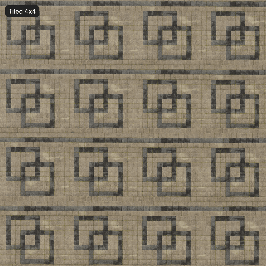 Textura de adoquín rectangular de piedra desgastada, beige