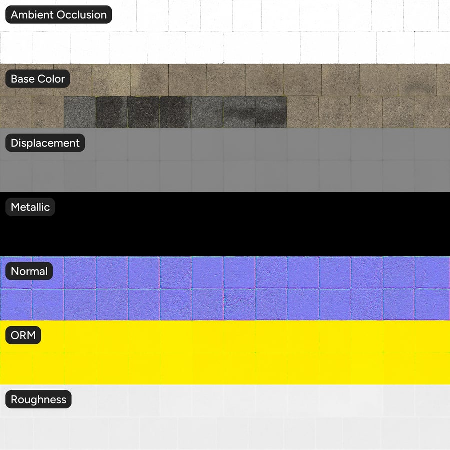 Textura de adoquín rectangular de piedra desgastada, beige