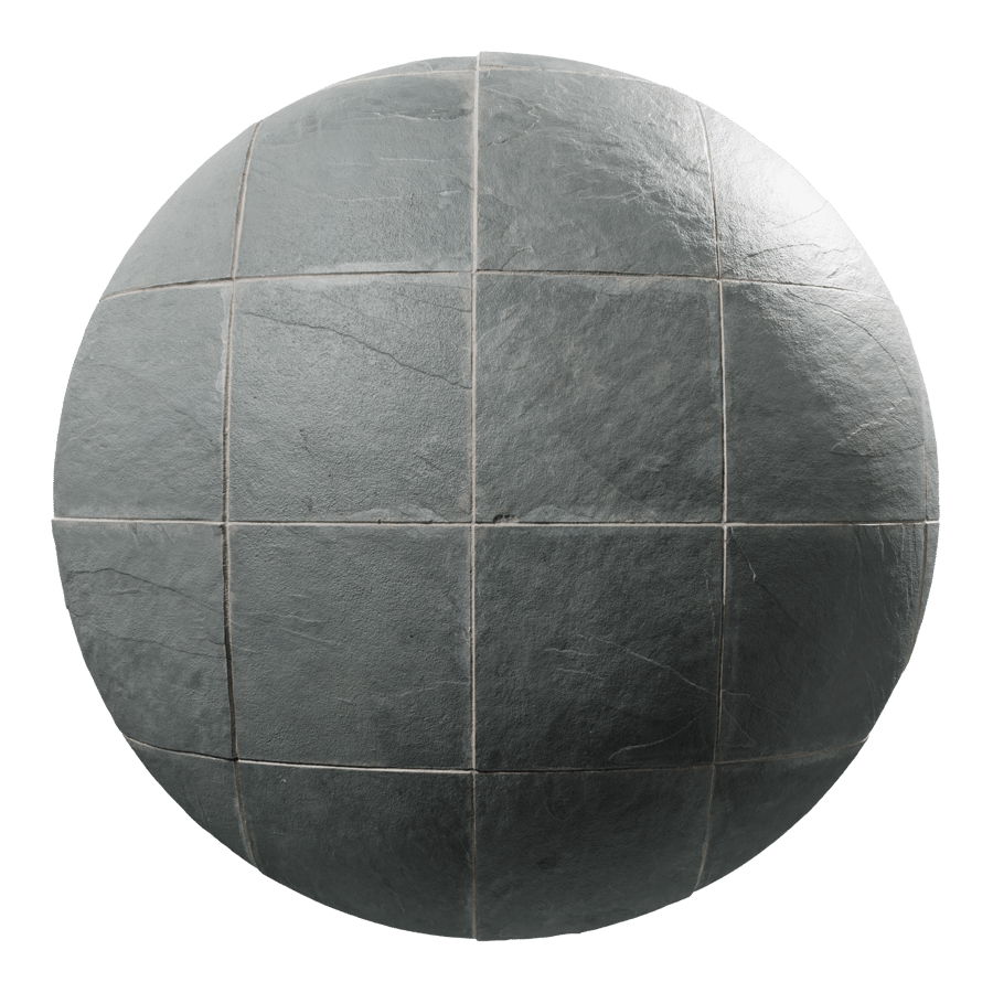 Square Slate Cleft Stone Tile Texture, Blue Grey