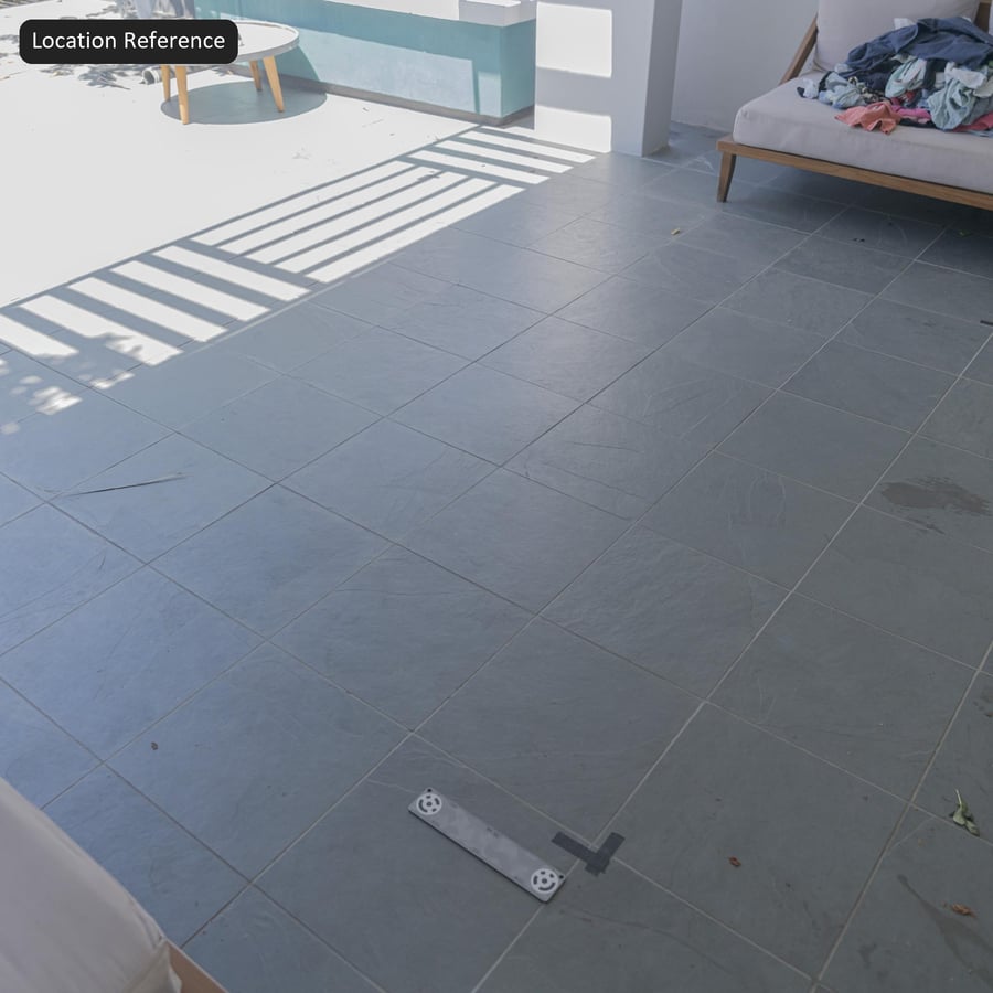 Square Slate Cleft Stone Tile Texture, Blue Grey