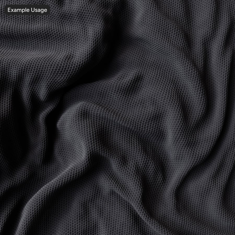 Airmesh Polyester Fabric Texture, Black