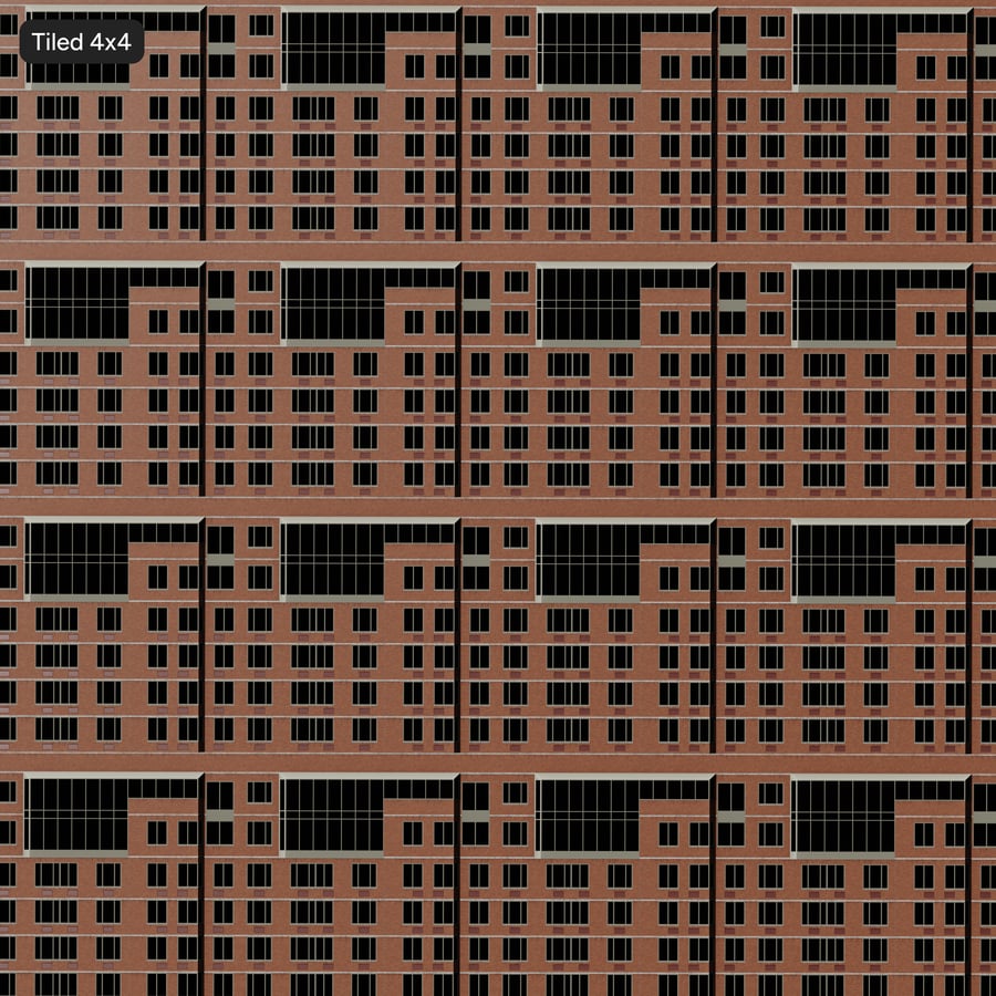 Texture de façade de bâtiment en briques rouges modernes