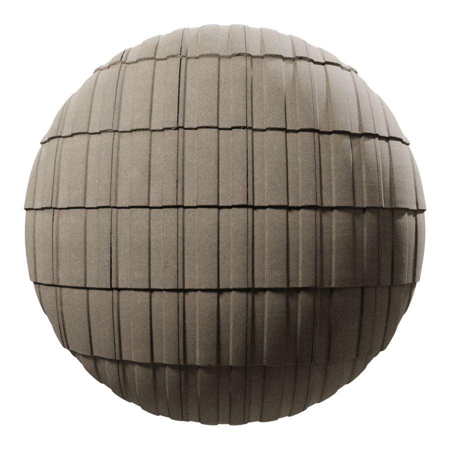 Interlocking Concrete Roof Tile Texture, Warm Gray