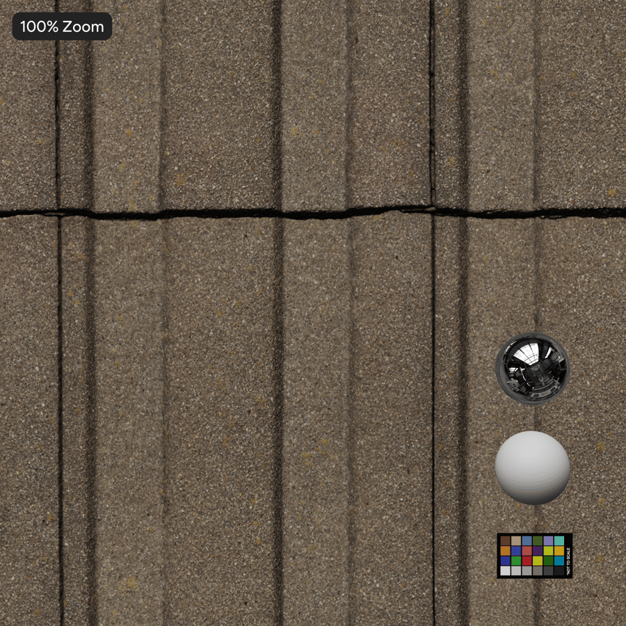 Interlocking Concrete Roof Tile Texture, Warm Gray