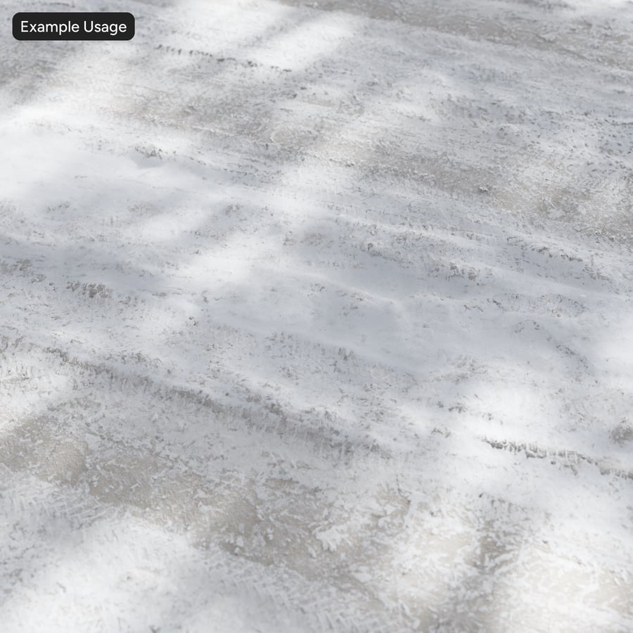Texture di tracce di pneumatici sporche su neve a corsia singola