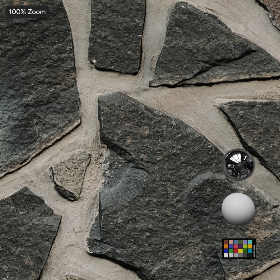 Irregular Flat Stone Wall Texture