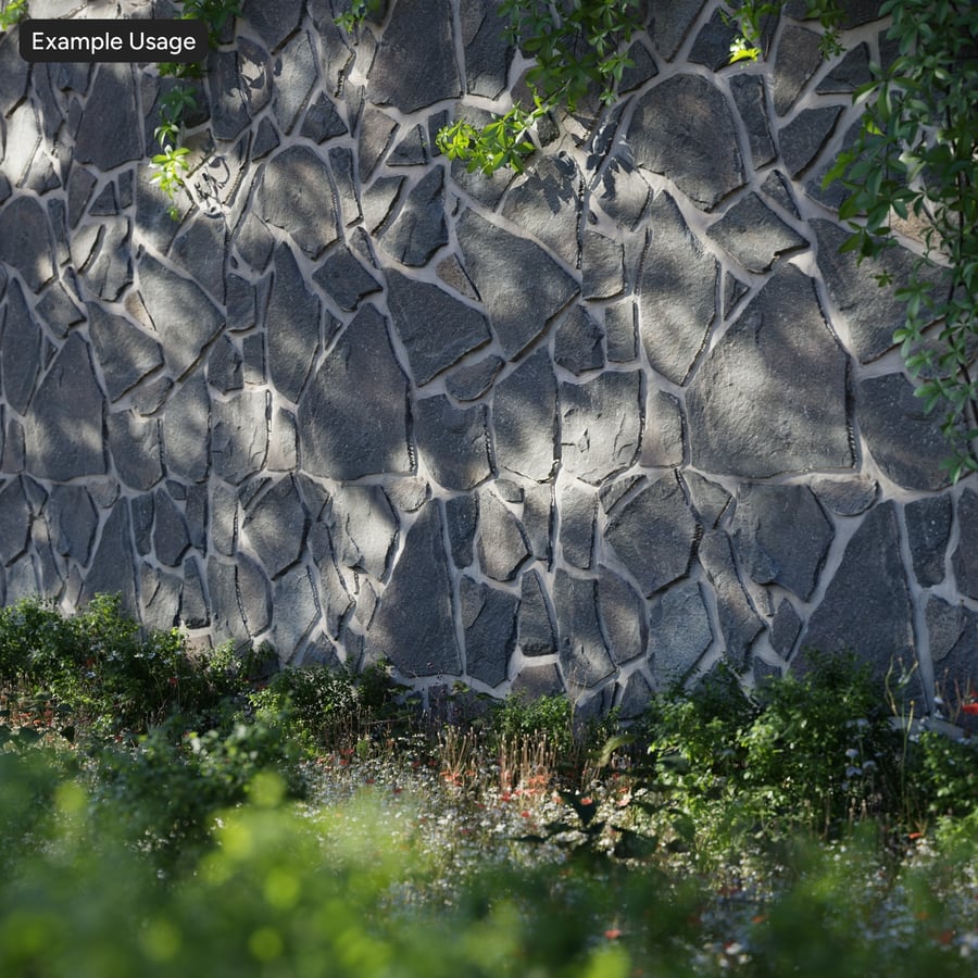 Irregular Flat Stone Wall Texture
