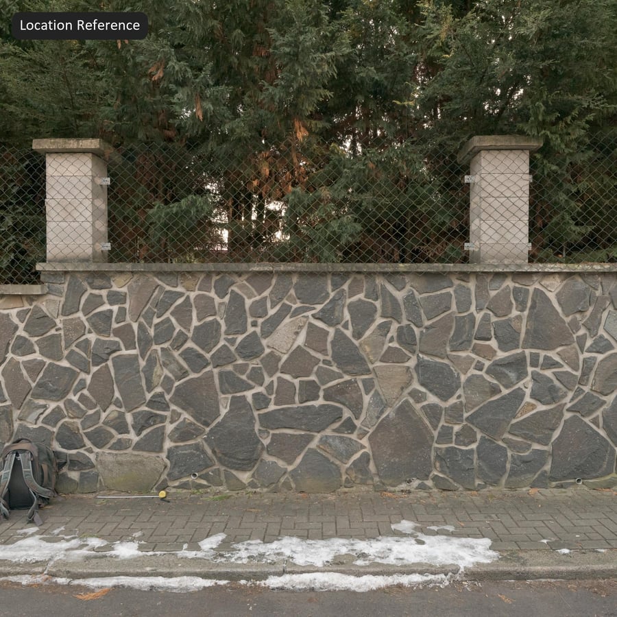 Irregular Flat Stone Wall Texture