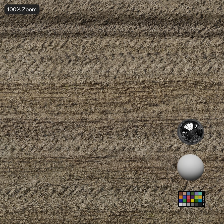 Tilled Agricultural Soil Aerial Texture, Brown