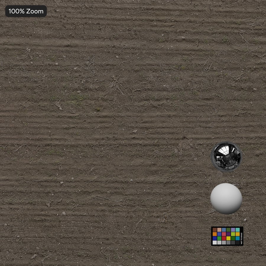 Tilled Agricultural Soil Aerial Texture, Brown