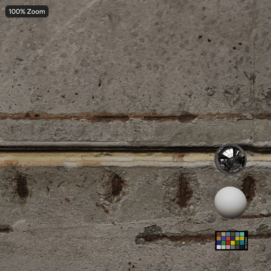 Eskimiş Endüstriyel Beton Tavan Dokusu, Kırık Beyaz