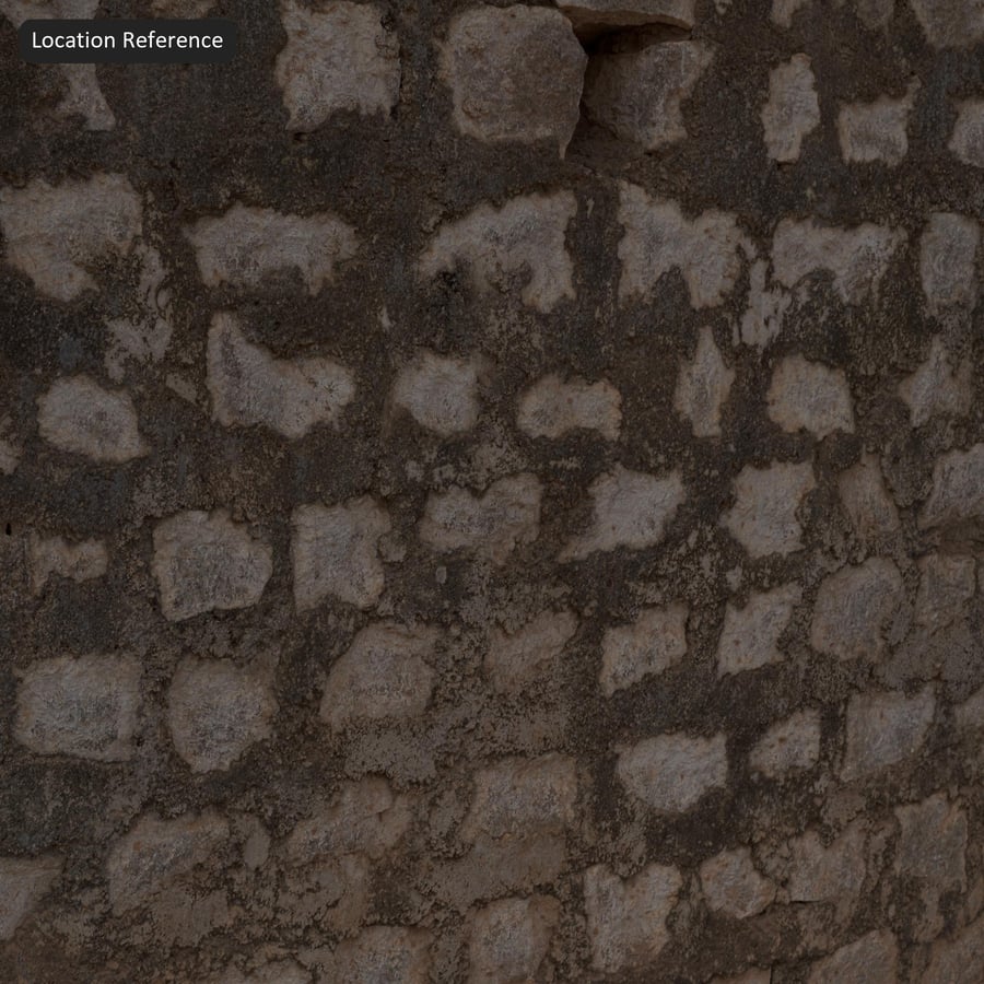 Weathered Rubble Stone Wall Texture