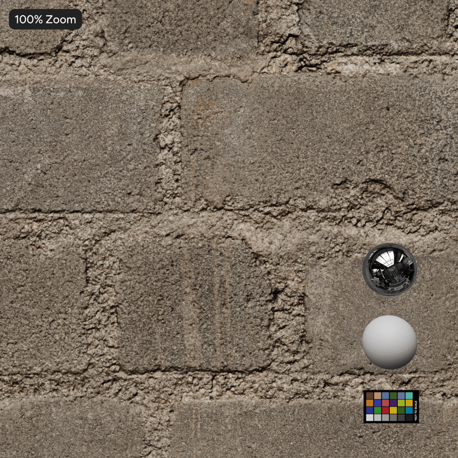 Textura de parede de bloco de concreto desgastado, empoeirada