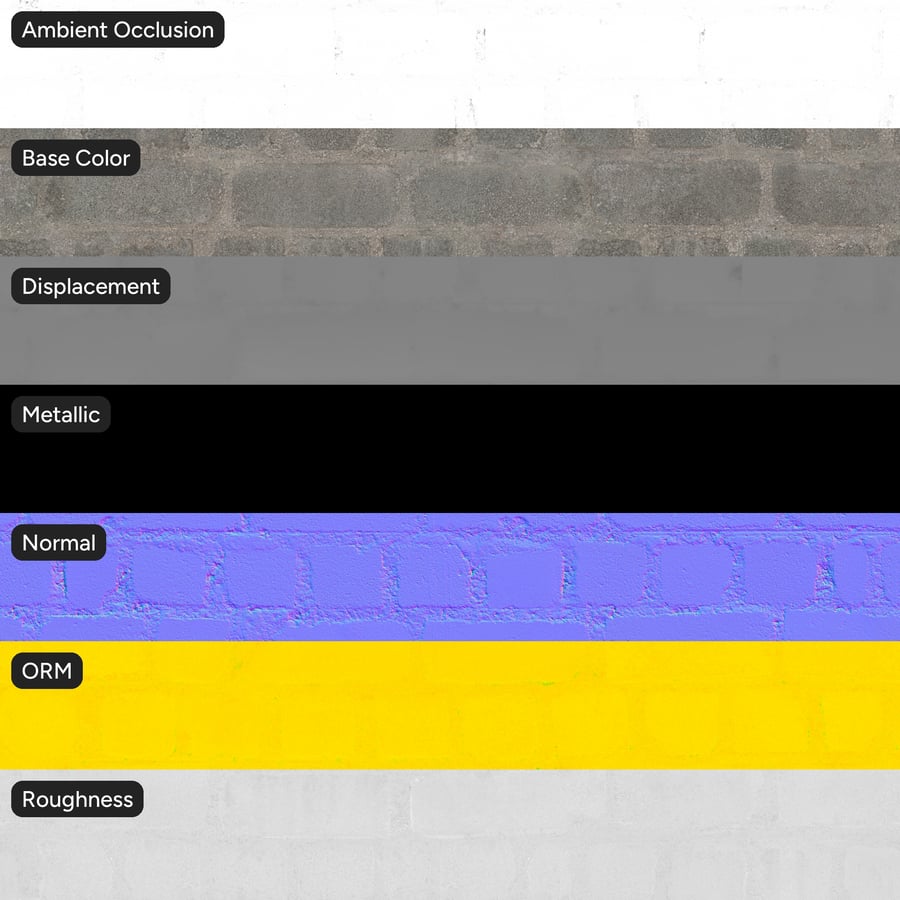Textura de parede de bloco de concreto desgastado, empoeirada